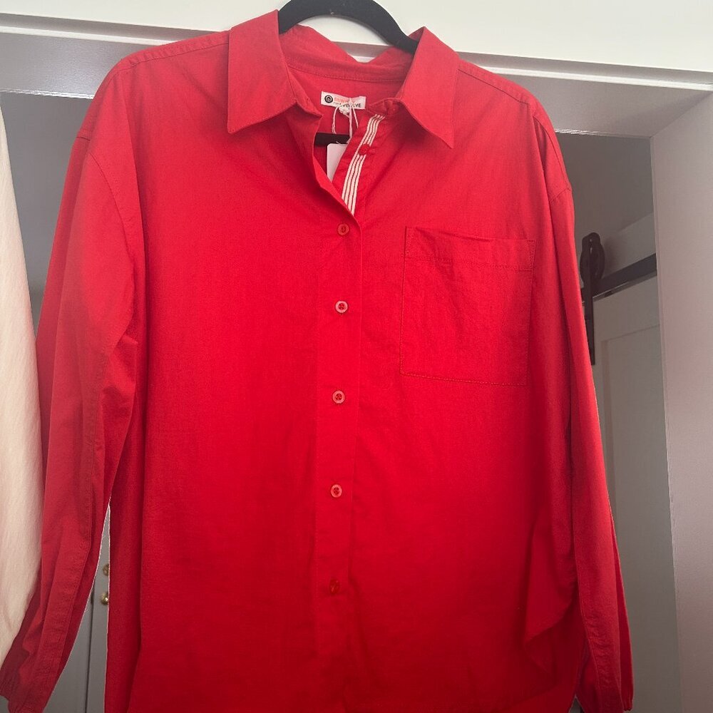 Sundry Red Button-Down Shirt - Picture 2 of 3